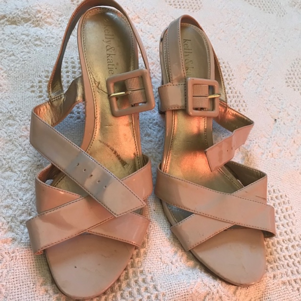 Kelly & Katie tan block heeled sandal 10